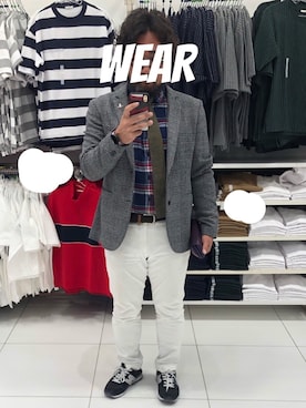 「ZARA MANのアイテム（セットアップ）」を使った、musashi634さん（メンズ・172cm）の春コーディネート