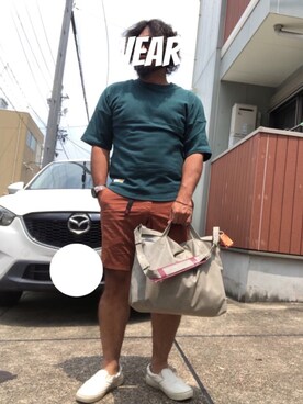 「BLUE BLUE（ブルーブルー）のアイテム（Tシャツ/カットソー）」を使った、musashi634さん（メンズ・172cm）の秋コーディネート