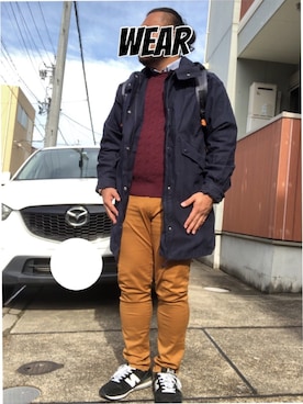 「Abercrombie&Fitch（アバークロンビーアンドフィッチ）のアイテム（シャツ/ブラウス）」を使った、musashi634さん（メンズ・172cm）の冬コーディネート
