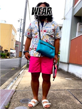 「アロハシャツ」｜musashi634さん（メンズ・172cm）の夏コーディネート