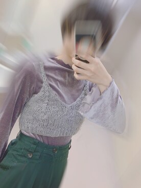 「レイヤードstyle」｜「アイテム（キャミソール）」を使った、Akariiiさん（レディース・162cm）の冬コーディネート