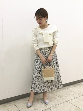 「サックスブルー」｜「アイテム（その他シューズ）」を使った、natsuさん（レディース・156cm）の春コーディネート