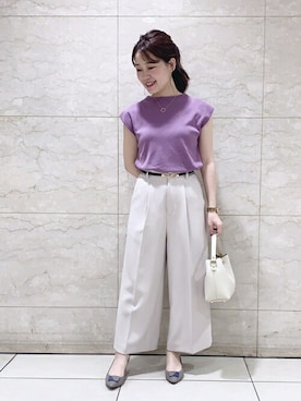 「MILOS（ミロス）のアイテム」を使った、natsuさん（レディース・156cm）の秋コーディネート