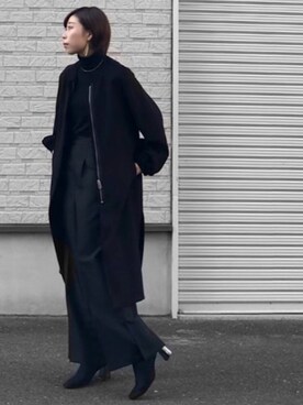 「UNITED TOKYO（ユナイテッドトウキョウ）のボリュームスリーブニット（ニット/セーター）」を使った、Noel🕊さん（レディース・162cm）の冬コーディネート