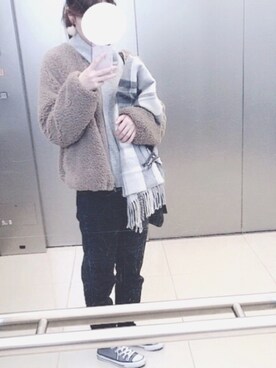「chocomee（チョコミー）のアイテム（パンツ）」を使った、sakuraさん（レディース・152cm・20代）の冬コーディネート