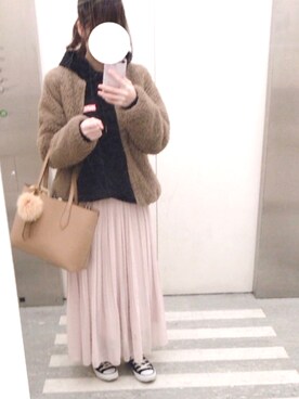 sakuraさんの「ハイウエストシフォンプリーツスカート（丈標準76～80cm）」を使ったコーディネート