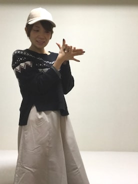 「スカーチョ」｜「アイテム（キャップ）」を使った、tomo☺︎さん（レディース・157cm）の冬コーディネート