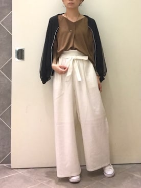 「POLO RALPH LAUREN（ポロ ラルフ ローレン）のアイテム（スニーカー）」を使った、tomo☺︎さん（レディース・157cm）の春コーディネート