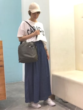 「MARC JACOBS（マークジェイコブス）のアイテム（腕時計）」を使った、tomo☺︎さん（レディース・157cm）の夏コーディネート