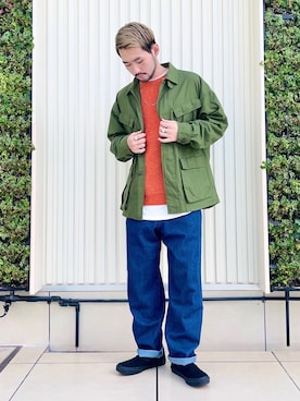 「みりたりー」｜「アイテム（ミリタリージャケット）」を使った、coen まいやんさん（メンズ・172cm）の秋コーディネート