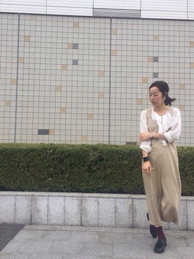 「FIL DE FER（フィルデフェール）のアイテム（オールインワン・サロペット）」を使った、ritz.さん（レディース・163cm）の冬コーディネート