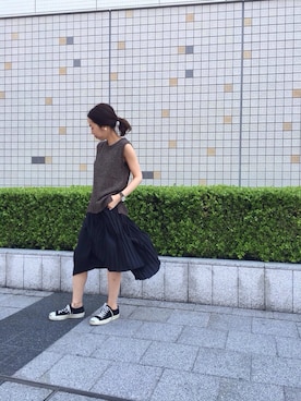 「NOMBRE IMPAIR（ノンブルアンペール）のアイテム（ベスト）」を使った、ritz.さん（レディース・163cm）の春コーディネート