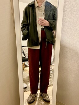 「70's」｜「アイテム（ブルゾン）」を使った、Don'tFollowMeさん（メンズ・165cm）の冬コーディネート