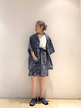 「SET UP」｜「アイテム（サンダル）」を使った、KOUTA CHIHIROさん（レディース・153cm）の夏コーディネート