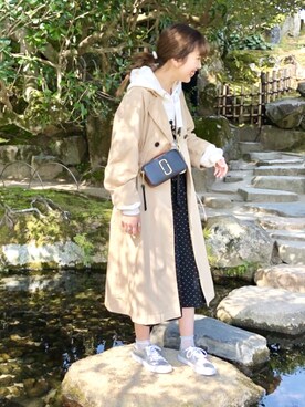 「LEE」｜「アイテム（トレンチコート）」を使った、mutsumiさん（レディース・165cm）の春コーディネート