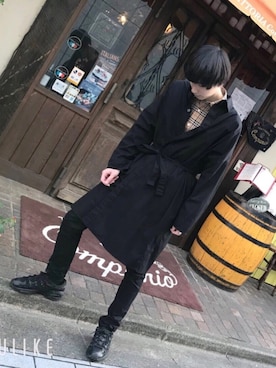 「Yohji Yamamoto（ヨウジヤマモト）のアイテム（その他アウター）」を使った、AYUMIさん（メンズ・180cm）の秋コーディネート