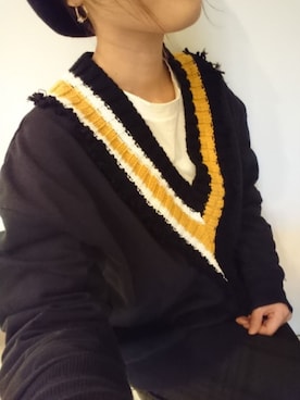 「IOSSELLIANI（イオッセリアーニ）のアイテム（ピアス（両耳用））」を使った、saachanさん（レディース・158cm）の冬コーディネート
