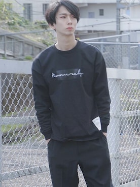 「NUMERALS（ヌメラルズ）のアイテム（Tシャツ/カットソー）」を使った、かさいさん（メンズ・181cm）の春コーディネート