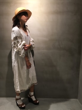 「アイテム（アクセサリー）」を使った、Noripiさん（レディース・157cm）の夏コーディネート