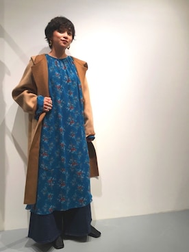 「Johnbull Private labo（ジョンブルプライベートラボ）のアイテム（その他アウター）」を使った、Noripiさん（レディース・157cm）の秋コーディネート