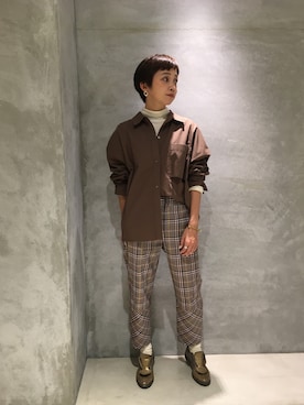 「アイテム（ニット/セーター）」を使った、Noripiさん（レディース・157cm）の冬コーディネート