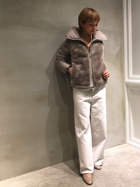 「johnbull」｜「アイテム（ダウンジャケット/コート）」を使った、Noripiさん（レディース・157cm）の夏コーディネート