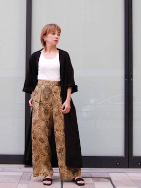「Johnbull Private labo（ジョンブルプライベートラボ）のアイテム（その他アウター）」を使った、Noripiさん（レディース・157cm）の秋コーディネート