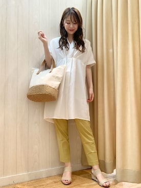 「ドレスキップ」｜「アイテム（チュニック）」を使った、reinaさん（レディース・156cm）の夏コーディネート