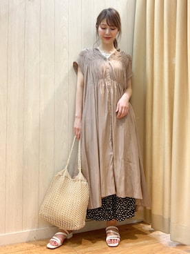 「カコバッグ」｜「アイテム（スカート）」を使った、reinaさん（レディース・156cm）の夏コーディネート