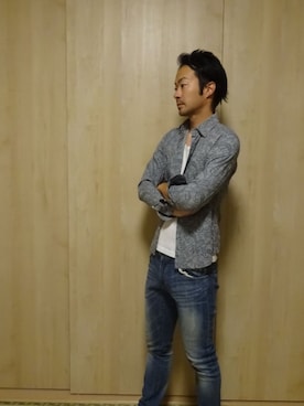 「TETE HOMME（テットオム）のアイテム（トップス）」を使った、zakkizakkiさん（メンズ・174cm）の秋コーディネート