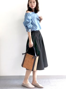 「アイテム（ピアス（両耳用））」を使った、soliさん（レディース・163cm・30代）の夏コーディネート