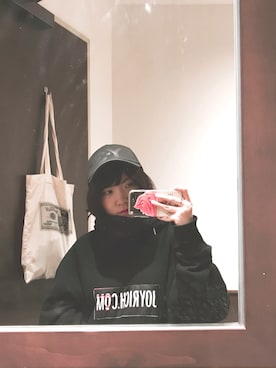 「JOYRICH」｜「アイテム（帽子）」を使った、anemones77さん（レディース・157cm）の冬コーディネート