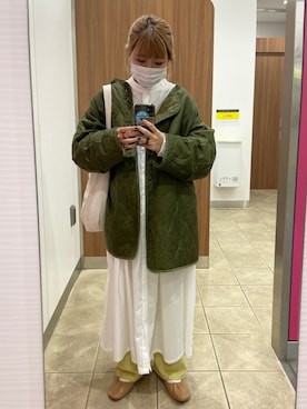 「coca（coca）（コカ）のアイテム（シャツワンピース）」を使った、じうさん（レディース・158cm）の春コーディネート