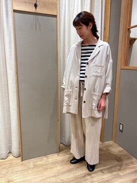 「Samansa Mos2（サマンサ モスモス）のアイテム（テーラードジャケット）」を使った、manaさん（レディース・164cm）の春コーディネート
