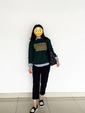 「MONKI（モンキ）のアイテム（パーカー）」を使った、GNparticleさん（レディース・160cm）の秋コーディネート
