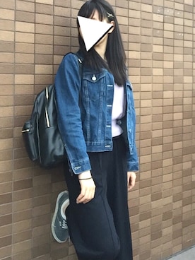 「SPINNS（スピンズ）の合皮ミドルリュック（バックパック/リュック）」を使った、ron★さん（レディース・160cm）の春コーディネート