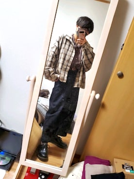 「アイテム（ジャケット/アウター、ベージュ系）」を使った、ゆうさん（メンズ・169cm）の秋コーディネート