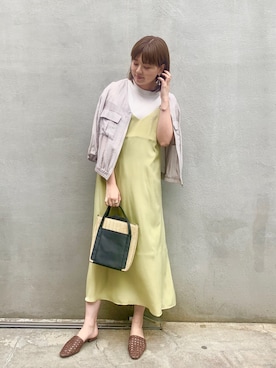 「DISCOAT（ディスコート）のアイテム（ブルゾン）」を使った、akariさん（レディース・167cm）の春コーディネート