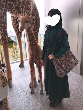 「UNITED TOKYO（ユナイテッドトウキョウ）のボリュームスリーブニット（ニット/セーター）」を使った、るんさん（レディース・155cm）の秋コーディネート