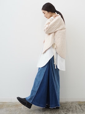 HERENCIA（ヘレンチア）の「サイドタックマキシデニムスカート