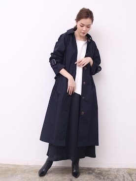 「アイテム（トレンチコート）」を使った、HERENCIA_SNAP さん（レディース・167cm）の夏コーディネート