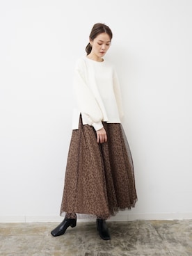 「HERENCIA（ヘレンチア）のアイテム」を使った、HERENCIA_SNAP さん（レディース・167cm）の冬コーディネート