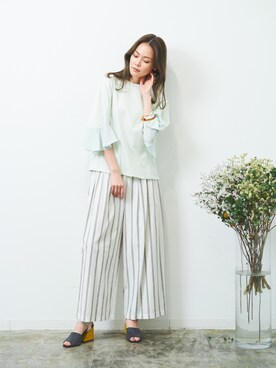 「ミントグリーン」｜「アイテム（その他）」を使った、HERENCIA_SNAP さん（レディース・165cm）の春コーディネート