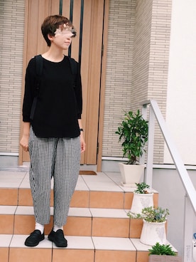 「apuntob（アプントビー）のアイテム」を使った、rieさん（レディース・160cm）の秋コーディネート