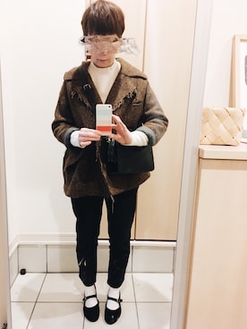 「カンフーシューズ」｜rieさん（レディース・160cm）の冬コーディネート