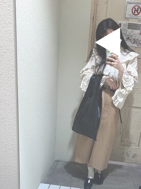 「UNTITLED（アンタイトル）のアイテム（スカート）」を使った、myu-◎さん（レディース・157cm）の春コーディネート
