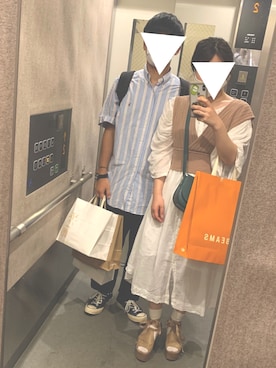 「A.P.C.」｜「アイテム（ワンピース/ドレス）」を使った、myu-◎さん（レディース・157cm）の夏コーディネート