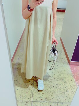 「GUワンピース」｜mari0922kさん（レディース・152cm）の夏コーディネート