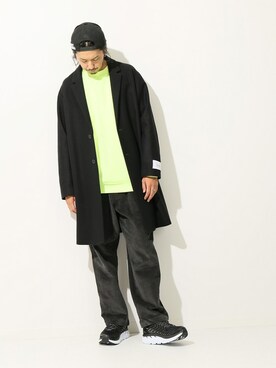 「JOURNAL STANDARD relume（ジャーナルスタンダード　レリューム）のアイテム（チェスターコート）」を使った、NAKAさん（メンズ・175cm）の秋コーディネート