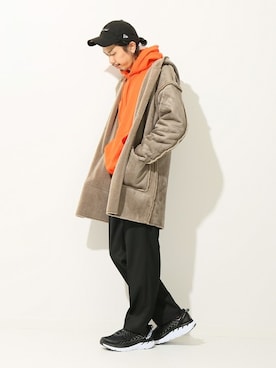 「JOURNAL STANDARD relume（ジャーナルスタンダード　レリューム）のアイテム（ムートンコート）」を使った、NAKAさん（メンズ・175cm）の秋コーディネート